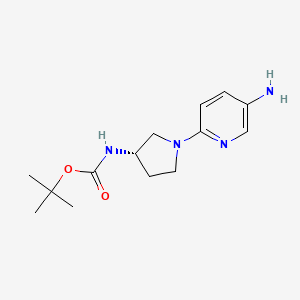 molecular formula C14H22N4O2 B1502366 (S)-叔丁基 1-(5-氨基吡啶-2-基)吡咯烷-3-基氨基甲酸酯 CAS No. 1085843-07-7