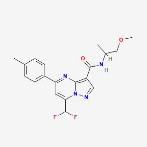 7-(difluoromethyl)-N-(1-methoxypropan-2-yl)-5-(4-methylphenyl)pyrazolo[1,5-a]pyrimidine-3-carboxamide