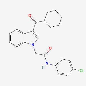 N-(4-chlorophenyl)-2-[3-(cyclohexylcarbonyl)-1H-indol-1-yl]acetamide