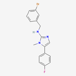 molecular formula C17H15BrFN3 B15023680 N-(3-bromobenzyl)-5-(4-fluorophenyl)-1-methyl-1H-imidazol-2-amine 