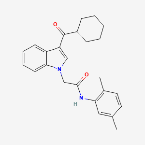 2-[3-(cyclohexylcarbonyl)-1H-indol-1-yl]-N-(2,5-dimethylphenyl)acetamide