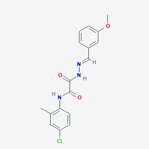 molecular formula C17H16ClN3O3 B15023737 N-(4-chloro-2-methylphenyl)-2-[(2E)-2-(3-methoxybenzylidene)hydrazinyl]-2-oxoacetamide 