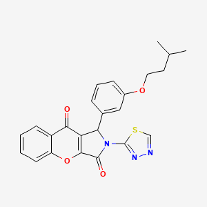 1-[3-(3-Methylbutoxy)phenyl]-2-(1,3,4-thiadiazol-2-yl)-1,2-dihydrochromeno[2,3-c]pyrrole-3,9-dione