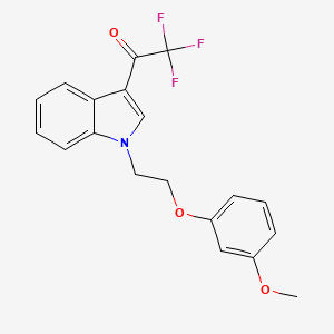 2,2,2-trifluoro-1-{1-[2-(3-methoxyphenoxy)ethyl]-1H-indol-3-yl}ethanone