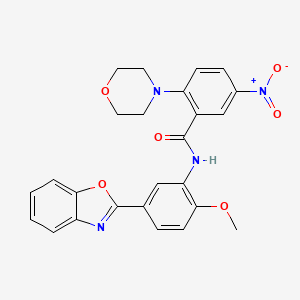 N-[5-(1,3-benzoxazol-2-yl)-2-methoxyphenyl]-2-morpholin-4-yl-5-nitrobenzamide