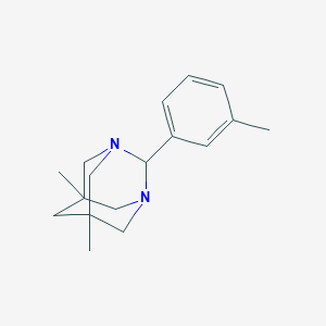 molecular formula C17H24N2 B15023812 5,7-Dimethyl-2-(3-methylphenyl)-1,3-diazatricyclo[3.3.1.1~3,7~]decane 