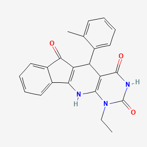 7-ethyl-2-(2-methylphenyl)-5,7,9-triazatetracyclo[8.7.0.03,8.011,16]heptadeca-1(10),3(8),11,13,15-pentaene-4,6,17-trione