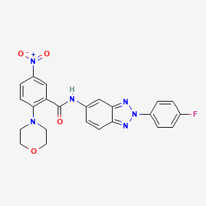 N-[2-(4-fluorophenyl)-2H-benzotriazol-5-yl]-2-(morpholin-4-yl)-5-nitrobenzamide