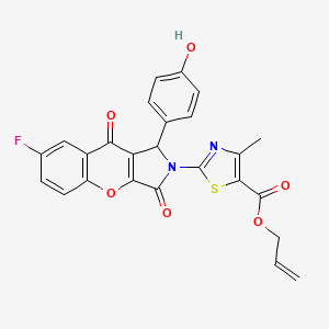 molecular formula C25H17FN2O6S B15023869 prop-2-en-1-yl 2-[7-fluoro-1-(4-hydroxyphenyl)-3,9-dioxo-3,9-dihydrochromeno[2,3-c]pyrrol-2(1H)-yl]-4-methyl-1,3-thiazole-5-carboxylate 