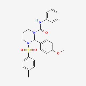 2-(4-methoxyphenyl)-3-[(4-methylphenyl)sulfonyl]-N-phenyltetrahydropyrimidine-1(2H)-carboxamide