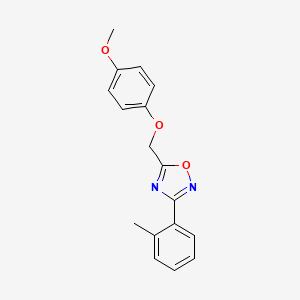 5-[(4-Methoxyphenoxy)methyl]-3-(2-methylphenyl)-1,2,4-oxadiazole