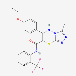 6-(4-ethoxyphenyl)-3-methyl-N-[2-(trifluoromethyl)phenyl]-6,7-dihydro-5H-[1,2,4]triazolo[3,4-b][1,3,4]thiadiazine-7-carboxamide