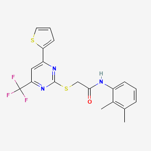 N-(2,3-dimethylphenyl)-2-{[4-(thiophen-2-yl)-6-(trifluoromethyl)pyrimidin-2-yl]sulfanyl}acetamide