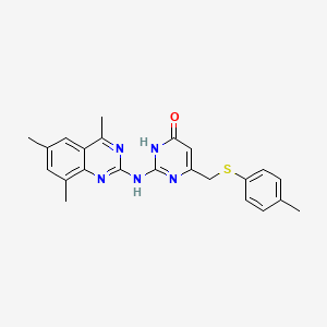 6-{[(4-methylphenyl)sulfanyl]methyl}-2-[(4,6,8-trimethylquinazolin-2-yl)amino]pyrimidin-4(3H)-one