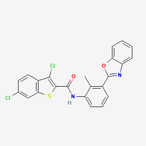 N-[3-(1,3-benzoxazol-2-yl)-2-methylphenyl]-3,6-dichloro-1-benzothiophene-2-carboxamide