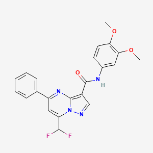 7-(difluoromethyl)-N-(3,4-dimethoxyphenyl)-5-phenylpyrazolo[1,5-a]pyrimidine-3-carboxamide