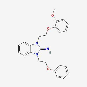 1-[2-(2-methoxyphenoxy)ethyl]-3-(2-phenoxyethyl)-1,3-dihydro-2H-benzimidazol-2-imine