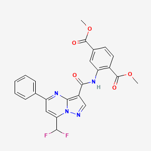 Dimethyl 2-({[7-(difluoromethyl)-5-phenylpyrazolo[1,5-a]pyrimidin-3-yl]carbonyl}amino)benzene-1,4-dicarboxylate