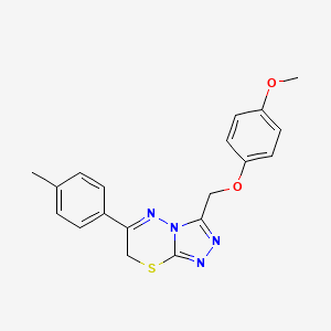 3-[(4-methoxyphenoxy)methyl]-6-(4-methylphenyl)-7H-[1,2,4]triazolo[3,4-b][1,3,4]thiadiazine