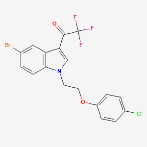 1-{5-bromo-1-[2-(4-chlorophenoxy)ethyl]-1H-indol-3-yl}-2,2,2-trifluoroethanone