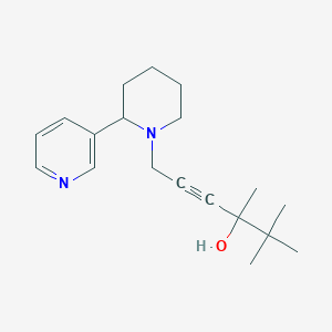 2,2,3-Trimethyl-6-[2-(pyridin-3-yl)piperidin-1-yl]hex-4-yn-3-ol