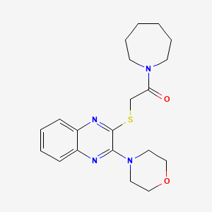 1-(Azepan-1-yl)-2-{[3-(morpholin-4-yl)quinoxalin-2-yl]sulfanyl}ethanone