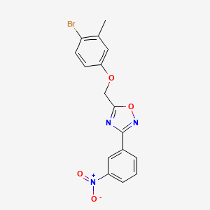 5-[(4-Bromo-3-methylphenoxy)methyl]-3-(3-nitrophenyl)-1,2,4-oxadiazole