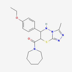 azepan-1-yl[6-(4-ethoxyphenyl)-3-methyl-6,7-dihydro-5H-[1,2,4]triazolo[3,4-b][1,3,4]thiadiazin-7-yl]methanone