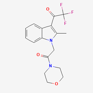 2,2,2-trifluoro-1-{2-methyl-1-[2-(morpholin-4-yl)-2-oxoethyl]-1H-indol-3-yl}ethanone