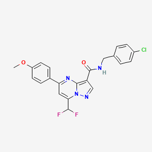 N-[(4-chlorophenyl)methyl]-7-(difluoromethyl)-5-(4-methoxyphenyl)pyrazolo[1,5-a]pyrimidine-3-carboxamide