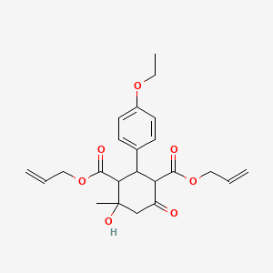 Diallyl 2-(4-ethoxyphenyl)-4-hydroxy-4-methyl-6-oxocyclohexane-1,3-dicarboxylate