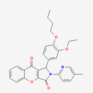 1-(4-Butoxy-3-ethoxyphenyl)-2-(5-methylpyridin-2-yl)-1,2-dihydrochromeno[2,3-c]pyrrole-3,9-dione