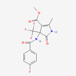 methyl 4-{[(4-fluorophenyl)carbonyl]amino}-2-methyl-5-oxo-4-(trifluoromethyl)-4,5-dihydro-1H-pyrrole-3-carboxylate