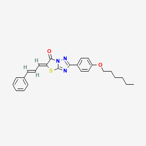 (5Z)-2-[4-(hexyloxy)phenyl]-5-[(2E)-3-phenylprop-2-en-1-ylidene][1,3]thiazolo[3,2-b][1,2,4]triazol-6(5H)-one