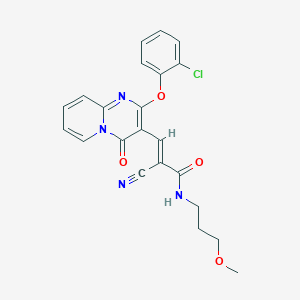 (2E)-3-[2-(2-chlorophenoxy)-4-oxo-4H-pyrido[1,2-a]pyrimidin-3-yl]-2-cyano-N-(3-methoxypropyl)prop-2-enamide