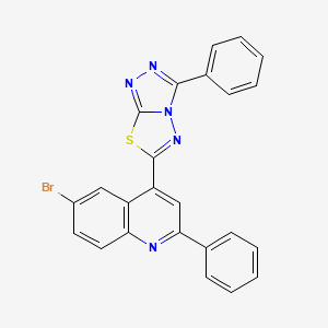 6-Bromo-2-phenyl-4-(3-phenyl[1,2,4]triazolo[3,4-b][1,3,4]thiadiazol-6-yl)quinoline