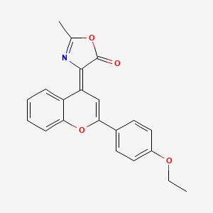 (4Z)-4-[2-(4-ethoxyphenyl)-4H-chromen-4-ylidene]-2-methyl-1,3-oxazol-5(4H)-one