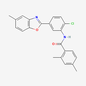 molecular formula C23H19ClN2O2 B15024363 N-[2-chloro-5-(5-methyl-1,3-benzoxazol-2-yl)phenyl]-2,4-dimethylbenzamide 