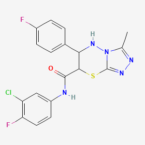 N-(3-chloro-4-fluorophenyl)-6-(4-fluorophenyl)-3-methyl-6,7-dihydro-5H-[1,2,4]triazolo[3,4-b][1,3,4]thiadiazine-7-carboxamide