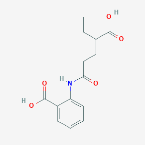 molecular formula C14H17NO5 B15024414 2-[(4-Carboxyhexanoyl)amino]benzoic acid 