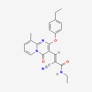 (2E)-2-cyano-N-ethyl-3-[2-(4-ethylphenoxy)-9-methyl-4-oxo-4H-pyrido[1,2-a]pyrimidin-3-yl]prop-2-enamide