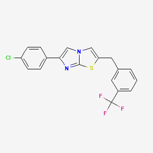 molecular formula C19H12ClF3N2S B15024429 6-(4-Chlorophenyl)-2-[3-(trifluoromethyl)benzyl]imidazo[2,1-b][1,3]thiazole 