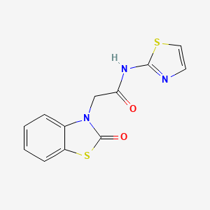 2-(2-oxo-1,3-benzothiazol-3-yl)-N-(1,3-thiazol-2-yl)acetamide