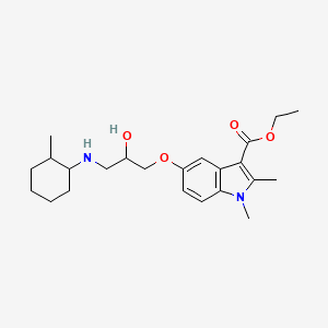 ethyl 5-{2-hydroxy-3-[(2-methylcyclohexyl)amino]propoxy}-1,2-dimethyl-1H-indole-3-carboxylate