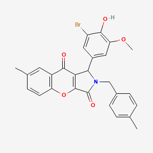 1-(3-Bromo-4-hydroxy-5-methoxyphenyl)-7-methyl-2-(4-methylbenzyl)-1,2-dihydrochromeno[2,3-c]pyrrole-3,9-dione