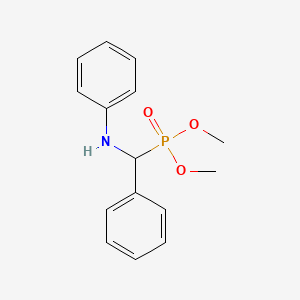 molecular formula C15H18NO3P B15024542 (Phenyl-phenylamino-methyl)-phosphonic acid dimethyl ester 