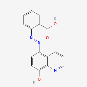 molecular formula C16H11N3O3 B15024545 2-[(E)-(8-hydroxyquinolin-5-yl)diazenyl]benzoic acid 