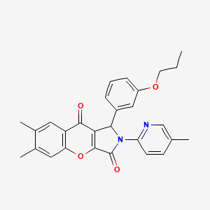 6,7-Dimethyl-2-(5-methylpyridin-2-yl)-1-(3-propoxyphenyl)-1,2-dihydrochromeno[2,3-c]pyrrole-3,9-dione