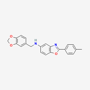 N-(1,3-benzodioxol-5-ylmethyl)-2-(4-methylphenyl)-1,3-benzoxazol-5-amine