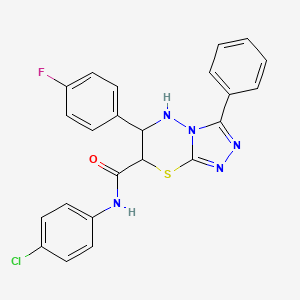 N-(4-chlorophenyl)-6-(4-fluorophenyl)-3-phenyl-6,7-dihydro-5H-[1,2,4]triazolo[3,4-b][1,3,4]thiadiazine-7-carboxamide